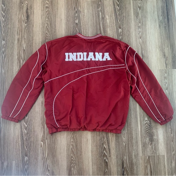 Men's Red Indiana University Sports Pullover Windbreaker Jacket Size XXL - Picture 2 of 11